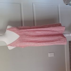 Madison Matthews Boutique NWT Large Seersucker Striped V-neck Dress